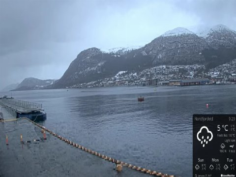 Nordfjordeid Webcam, Norway