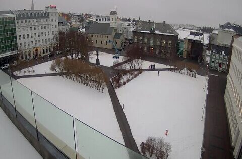 Austurvöllur Webcam, Reykjavik, Iceland