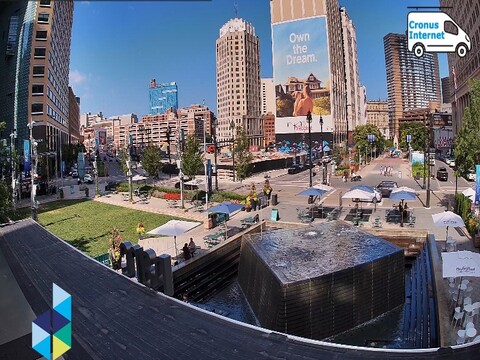 Detroit HD Live Cam – Campus Martius Park in Real Time