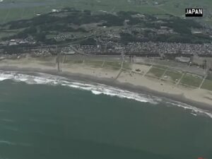 tsunami drone footage