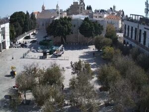 Live webcam view of the Nativity Church in Bethlehem