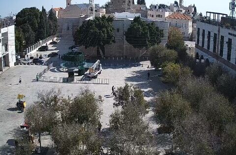 Live webcam view of the Nativity Church in Bethlehem